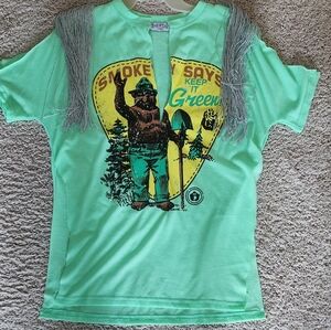 Swankaposh Distressed Smokey The Bear Graphic T Shirt